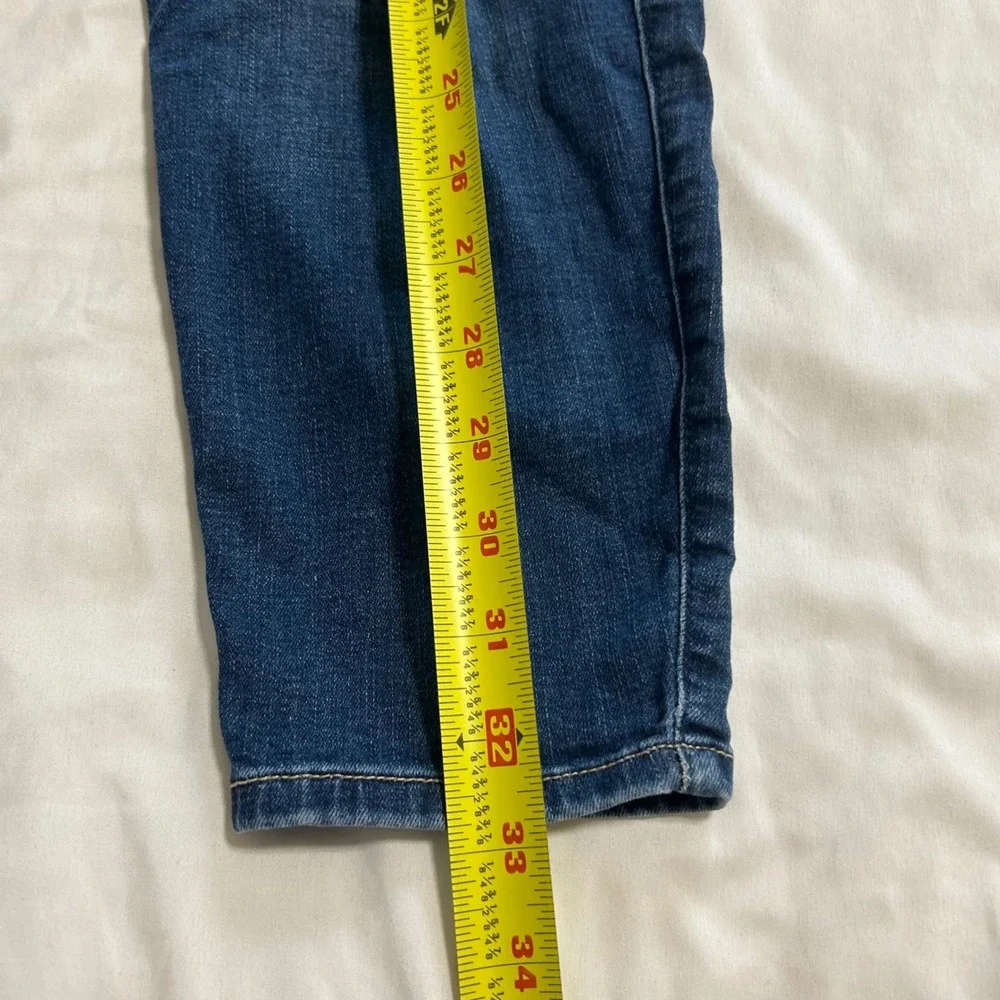 Abercrombie Kids High Rise‎ Mini Mom Jean Distressed Blue Denim Size 13/14